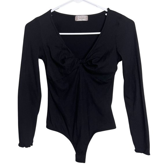 Tops - Altar'd State Ribbed Knit Twist Front Bodysuit